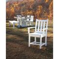 POLYWOOD® Traditional Garden Dining Outdoor Arm Chair Plastic/Resin in White | 34.75 H x 22.5 W x 21.75 D in | Wayfair TGD200WH