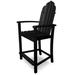 POLYWOOD® Classic Adirondack Counter Outdoor Chair Plastic in Black | 46.75 H x 24.75 W x 24 D in | Wayfair ADD201BL
