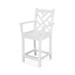 POLYWOOD® Chippendale Counter Outdoor Arm Chair Plastic in White | 41.75 H x 22.5 W x 22 D in | Wayfair CDD201WH