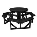 POLYWOOD® Park 36" Round Outdoor Picnic Table in Black | Wayfair PH36BL