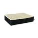 Super Waterproof Orthopedic Lounger Dog Bed, 45" L X 30" W X 7" H, Black & Cream, Large, Black / Cream