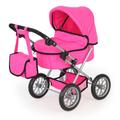 Bayer Design 13029AA Dolls Pram Trendy, stroller, foldable, height-adjustable handle, bag