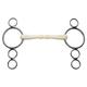 William Hunter Equestrian Flexi (happy mouth) Plastic Covered Continental Gag / 3 Ring Mullen Mouth Snaffle Bit Size: 4 ½"