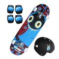 Charles Bentley 31" Monster Skateboard Set Blue Including Helmet, Safety Pads & Backpack