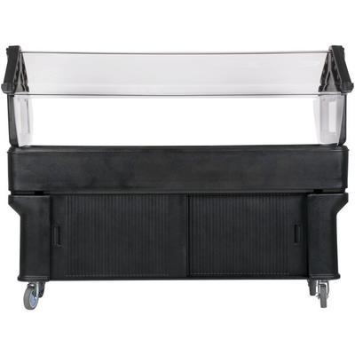 Carlisle 661103 Black 6' "Six Star" Portable Food / Salad Bar with Storage Base