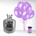 Disposable Helium Gas Cylinder with 50 Lavender Balloons and Curling Ribbon included