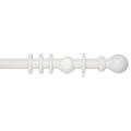 Rolls Woodline 35mm Wooden Ball Curtain Pole Set, White, 240cm