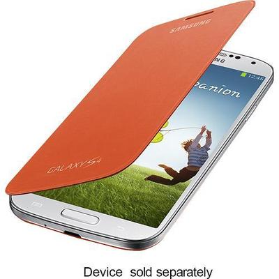 Samsung Flip-Cover Case for Samsung Galaxy S 4 Mobile Phones - Orange