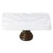 Sietto Skinny Glacier 2" Length Rectangle Knob 0.875 W in white/brownCrystal & Glass/Metal in Oil Rubbed Bronze/White | Wayfair SLK-212-ORB