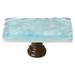 Sietto Skinny Glacier 2" Length Rectangle Knob 0.875 W in green/white/brownCrystal & Glass/Metal in Oil Rubbed Bronze/Light Aqua | Wayfair