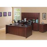 Lorell Essentials Series 36" H x 66" W Desk Hutch Manufactured Wood in Brown/Red | 36 H x 66 W x 15 D in | Wayfair 69383