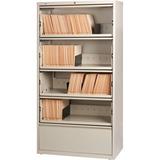 Lorell Fortress Receding Lateral Files Open Filing Unit Metal in Brown | 68.6 H x 36 W x 18.6 D in | Wayfair 43512