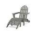 POLYWOOD® Classic Adirondack 2-Piece Set in Gray | 35.75 H x 29 W x 35.75 D in | Wayfair PWS136-1-GY