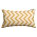 Majestic Home Goods Zig Zag Rectangular Throw Pillow Polyester/Polyfill blend in Yellow | 12 H x 20 W x 5 D in | Wayfair 85907220629