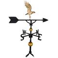 Montague Metal Products Inc. Deluxe Bodied Eagle Weathervane Aluminum/Metal in Yellow | 32 H x 23.5 W in | Wayfair WV-302-GB