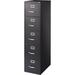 Lorell Fortress 5-Drawer Vertical Filing Cabinet Metal/Steel in Black | 61 H x 15 W x 26.5 D in | Wayfair 48498