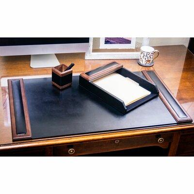 Dacasso 3 Piece Desk Set Leather in Brown | Wayfai...