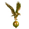 Montague Metal Products Inc. Aluminum Flagpole Eagle Aluminum in Yellow | 18 H x 16 W in | Wayfair FP-1-GB