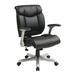 Office Star Products Executive Chair Upholstered, Wood in Gray | 40.5 H x 26.75 W x 25.5 D in | Wayfair ECH8967R5-EC3