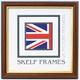 Skelf Frames 16 x 16 Inches Square Picture Photo Frame in Dark Wood with Gold Inlay Solid Wood with Glass Hand made in Yorkshire (Multiple Sizes)