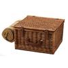 Picnic at Ascot Cheshire Basket for Two w/ Coffee Set & Blanket in London Cotton Canvas in Brown | 9 H x 20 W x 15 D in | Wayfair 702BC-L