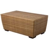 Woodard Saddleback Wicker Outdoor Coffee Table in Brown | 18 H x 42 W x 24 D in | Wayfair S523213