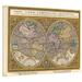 ArtWall Orbis Terrae Compendiosa Descriptio Antique Map - Wrapped Canvas Graphic Art Print Canvas in Gray | 16 H x 24 W x 2 D in | Wayfair