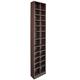 WATSONS BLOCK - Tall Sleek 360 CD / 160 DVD Media Storage Tower Shelves - Dark Oak