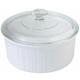 CorningWare French White 2.3L Round Dish With Glass Cover