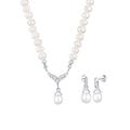 Elli Schmuckset Damen Perle mit Kristall in 925 Sterling Silber