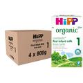 HiPP Organic 1 First Infant Baby Milk Powder Formula, From Birth, 800g (Pack of 4)