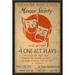 The Artwork Factory Oceanside High School Mask Society Framed Vintage Advertisement Paper, Metal in Red | 25.13 H x 16.65 W x 1.13 D in | Wayfair