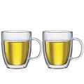 Bodum 10606-10 BISTRO Espresso Mug Set (Double-Walled, Dishwasher Safe, 0.45 L/15 oz) - Pack of 2, Transparent