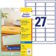 Avery Zweckform J4721-25 Transparent Address Labels 63.5 x 29.6 mm 25 Sheets