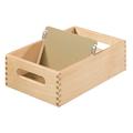 HAN 506-0, Wooden card index tray A6 landscape, for 900 cards, metal base/support plate, natural wood