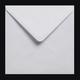 1000 WHITE 100gms SQUARE GUMMED ENVELOPES 155mm x 155mm (6'' x 6'')