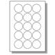 15 Per Page/Sheet, 50 Sheets (750 ROUND GLOSS Sticky Labels), Label PlanetÂ® Medium Sized White Blank Plain Glossy Self-Adhesive A4 Circle Product Pricing/Jam Jar Stickers, For Printing On Laser Printers Only, UK LP15/51R GW, 51MM Diameter Circles