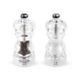 Peugeot - Nancy Manual Salt & Pepper Mill Set - Adjustable Grinders - Acrylic, Clear, 12 cm