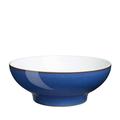 Denby - Imperial Blue Serving Bowl - Blue Glaze Dishwasher Microwave Safe Crockery 1.9L, 23.5cm - Blue, White Ceramic Stoneware Tableware - Chip & Crack Resistant