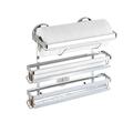 WENKO Magic-Loc Holder Trio-for 3 Different Kitchen Rolls, Fixing Without Drilling, Chrome plated metal, Silver Shiny, 16 x 33 x 32 cm
