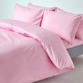HOMESCAPES Pink Pure Egyptian Cotton Duvet Cover Set Super King 200 TC 400 Thread Count Equivalent 2 Pillowcases Included Quilt Cover Bedding Set