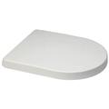 TOP and Standard FIX, Short/Middle/Long Projection D Shape One Button Quick Release Soft Close White Toilet Seat (Short Compact Projection)