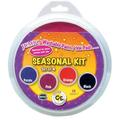 Jumbo Circular Washable Paint/Ink Pad Seasonal Kit 4 Colors