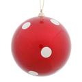 Vickerman 28500 - 5.5" Red Candy Polka Dot Ball Christmas Tree Ornament (M120203)