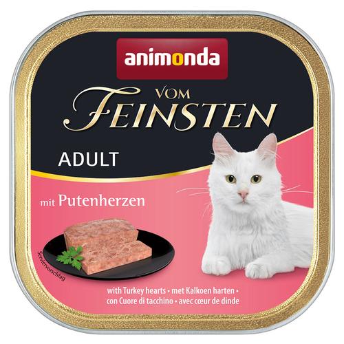 32x100g mit Putenherzen animonda Vom Feinsten Katzenfutter nass