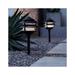 Three-Tier Pagoda 11" High Black Modern LED Landscape Path Light