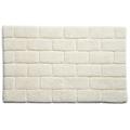 HUG RUG Bamboo Brick 100% Organic Cotton Bathroom Mat, Cream, 60 x 100 Cm