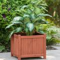 Leisure Season Wood Planter Box Wood in Brown/Red | 16 H x 18 W x 18 D in | Wayfair PB20011