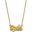 Women's Cincinnati Reds 18'' 10k Yellow Gold Small Team Pendant Necklace