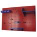 Wall Control Pegboard Standard Tool Storage 32" H x 48" W Kit Metal in Red/Blue | 32 H x 48 W x 9 D in | Wayfair 30-WRK-400 RBU